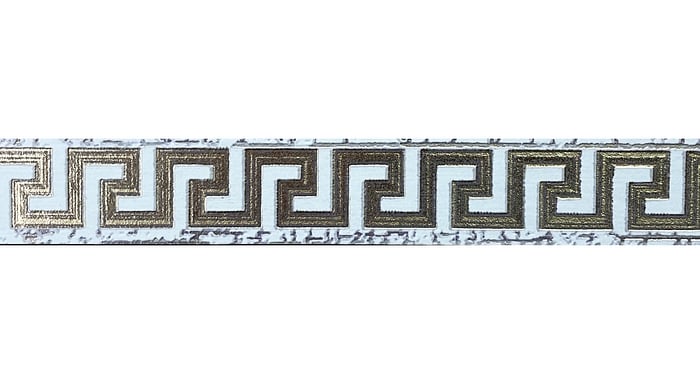 פס גיאומטרי זהב ורסצה-VERSACE -רקע שחור. 
גודל: 80*2.7