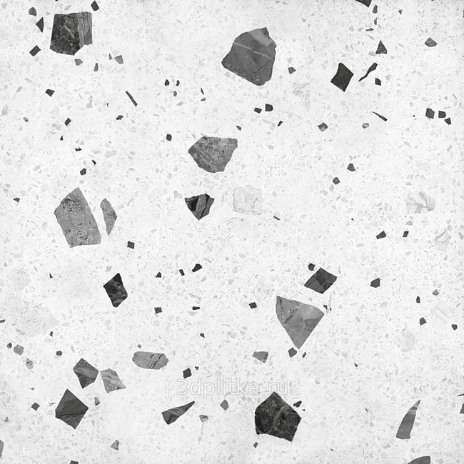 דמוי טראצו קרם אבנים אפור-שחור.  
R10 נגד החלקה 
גודל: 80*80