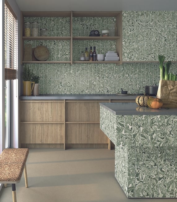 פורצלן דמוי שיש ירקרק, גימור מט בשילוב מבריק 
גודל: 8*31.5 
קיימים גוונים וגדלים נוספים בסדרה 
לפי הזמנה מיוחדת - 6 שבועות


