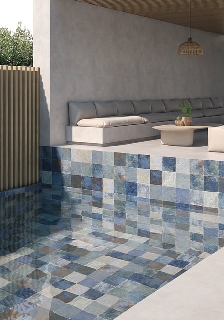 דמוי אבן כחול-גוונים שונים, R10 נגד החלקה. 
גודל: 20*20 
תוצרת ספרד קיים גם ב-R12 דגם 21713-12 
לפי הזמנה - 6 שבועות
