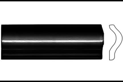 פרופיל  לגימור 15 ס"מ 1532-09. קרניז הפרדה, שחור מבריק, גודל 5X15