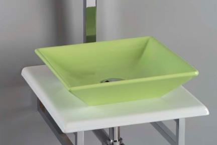  כיור צבעוני לאמבטיה 7506. מידה 36.5X36.5 
כיור מונח מעל משטח. תוצרת VALDAMA איטליה. 
צבע: ירוק מבריק 
אחרון במלאי