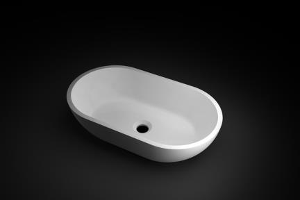  כיור מונח לחדר אמבטיה L520-11. כיור מונח לבן מט מאבן מלאכותית. 
גודל: 56*32 
גובה: 15