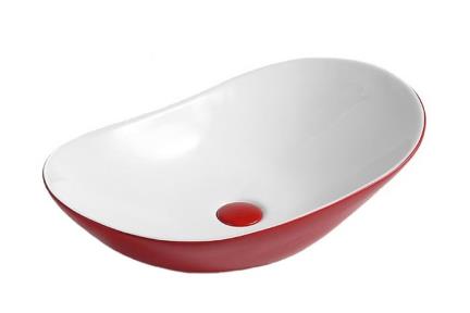  כיור מונח לחדר אמבטיה L6300-18. כיור מונח 
צבע: אדום-לבן מט 
גודל 63*36 

