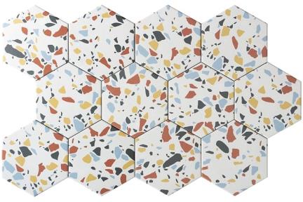 אריחי ריצוף וינטג' סדרת Hexagon 14160. 
Size: 16*14.  