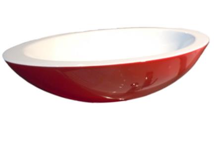  כיור רזינה לאמבטיה L346GL7. כיור ביצה אדום מבריק 
גודל: 25/34.6 
