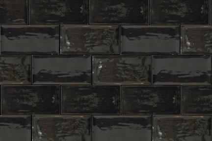 אריחי וינטג' לחיפוי קיר בסגנון עתיק 1235610. קרמיקה ענתיקה 
שחור מבריק 
גודל: 7.5/15