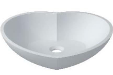  כיור מונח לחדר אמבטיה L522MT. כיור מונח לב. 
אבן מלאכותית - לבן מט.  
גודל: 49*50